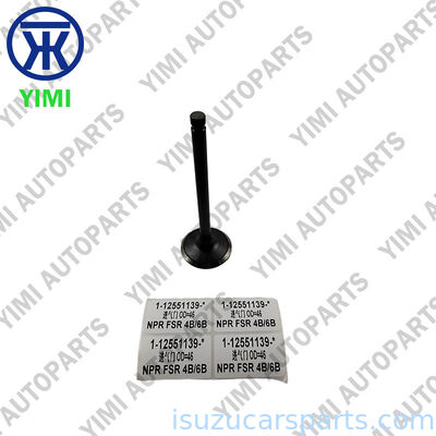 গুণমান 1-12551139-0 1125511390 OEM ইনটেক ভালভ 46 মিমি হেড ব্যাস 128 মিমি সামগ্রিক দৈর্ঘ্য ISUZU 4BD1 6BD1 ইঞ্জিনের জন্য ইনলেট ভালভ কারখানা